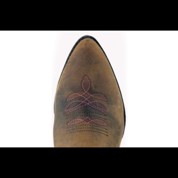 Smoky Mountain Taos Boot Brown Pink Stitching - Picture 2 of 3